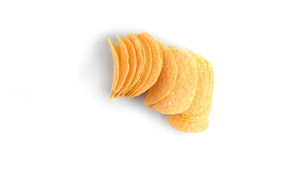 Potato Chips White Background High Quality Photo — Stock Photo, Image