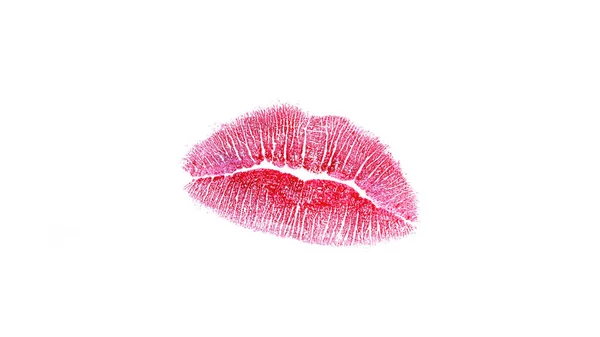 Lip Print White Background High Quality Photo — Stock Photo, Image