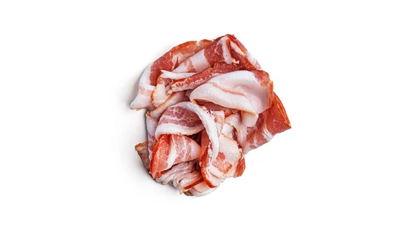 Bacon Fondo Bianco Foto Alta Qualità — Foto Stock