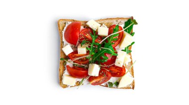 Sebze ve beyaz arka planda mozzarella peyniri. Yüksek kalite fotoğraf