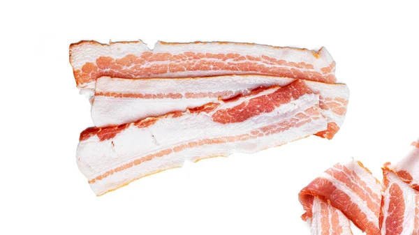 Bacon Fondo Bianco Foto Alta Qualità — Foto Stock