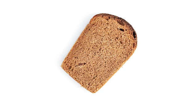 Хлібний Шматочок Білому Тлі Високоякісна Фотографія — стокове фото