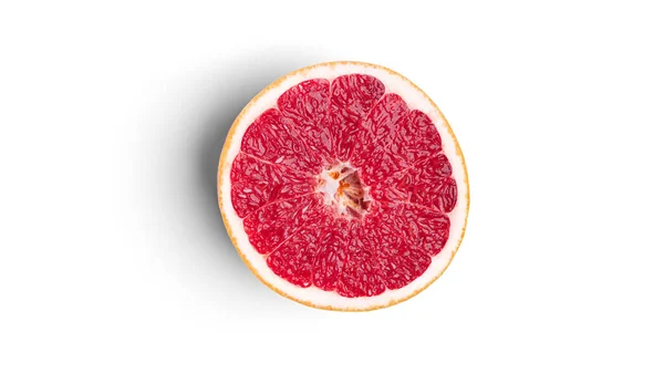 Grapefruit Een Witte Achtergrond Hoge Kwaliteit Foto — Stockfoto