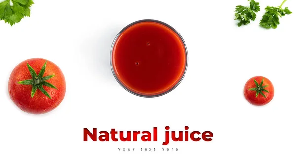 番茄汁 长标题横幅格式 全景网站标题横幅 高质量的照片 — 图库照片