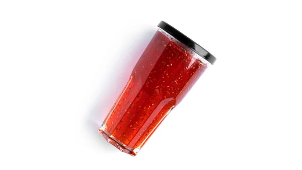 Marmelade in een glas geïsoleerd op een witte achtergrond. — Stockfoto