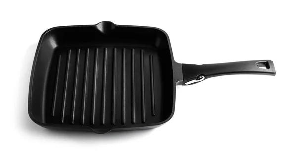 Grill pan isolado no fundo branco. — Fotografia de Stock