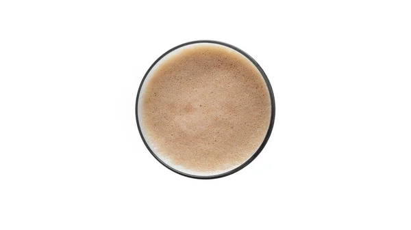 Ποτήρι σκούρας μπύρας σε λευκό φόντο. — Φωτογραφία Αρχείου