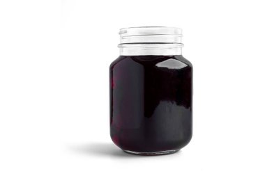 Beyaz arka planda kiraz suyu..