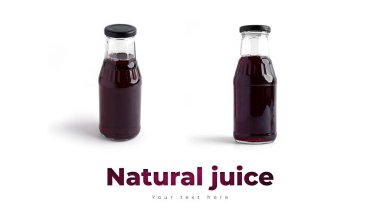 Beyaz arka planda kiraz suyu..