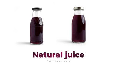 Beyaz arka planda kiraz suyu..