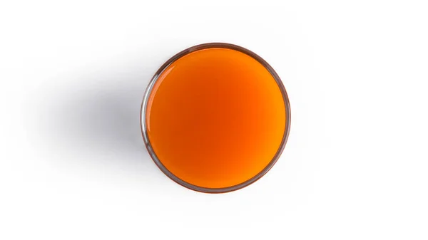 Carrot juice isolated on a white background. — Stock Photo, Image