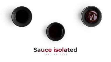 Beyaz arkaplanda izole edilmiş sos.
