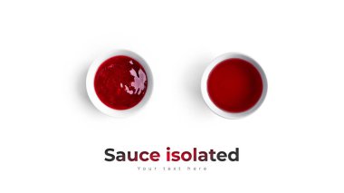 Beyaz arkaplanda izole edilmiş sos.