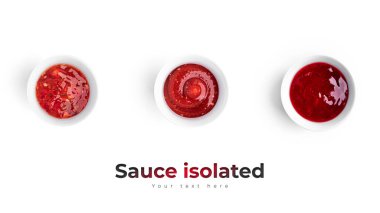 Beyaz arkaplanda izole edilmiş sos.