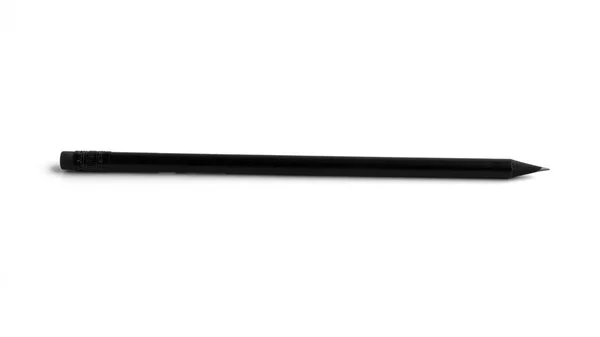 Schwarzer Bleistift Auf Weißem Hintergrund Hochwertiges Foto — Stockfoto