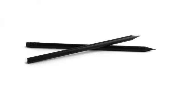 Black Pencils White Background High Quality Photo — Stock Photo, Image