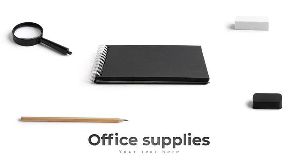 Office Supplies Isolated White Background High Quality Photo — Stock Photo, Image