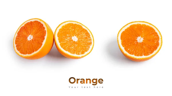 Beyaz Arka Planda Izole Edilmiş Portakal Meyvesi Yüksek Kalite Fotoğraf — Stok fotoğraf