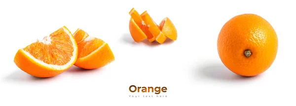 Fruto Naranja Aislado Sobre Fondo Blanco Foto Alta Calidad —  Fotos de Stock