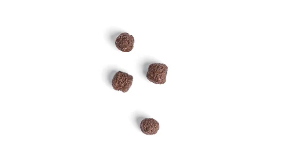 Chokladbollar Isolerade Vit Bakgrund Snabb Frukost Högkvalitativt Foto — Stockfoto
