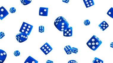 Beyaz arka planda izole edilmiş zar oynanıyor. Yüksek kalite fotoğraf