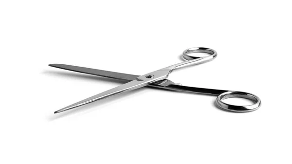 Metalowe Nożyczki Odizolowane Białym Tle Wysokiej Jakości Zdjęcie — Zdjęcie stockowe