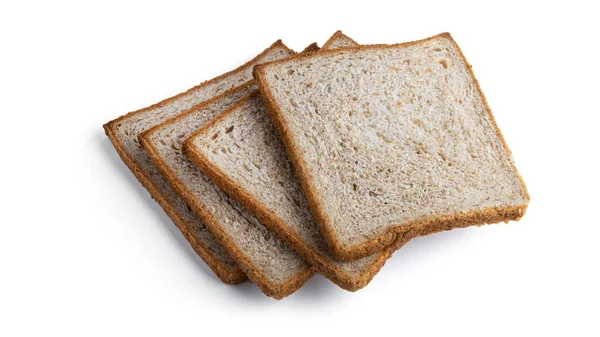 Τοστ Ψωμί Πίτουρου Απομονωμένο Λευκό Φόντο Υψηλής Ποιότητας Φωτογραφία — Φωτογραφία Αρχείου