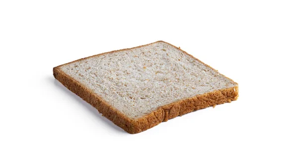 烤面包 麸皮面包 白色背景隔离 高质量的照片 — 图库照片