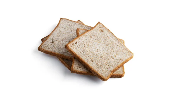 Torradas Pão Farelo Isolado Num Fundo Branco Foto Alta Qualidade — Fotografia de Stock