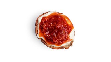 Ekmek ve tost beyaz arkaplanda izole.