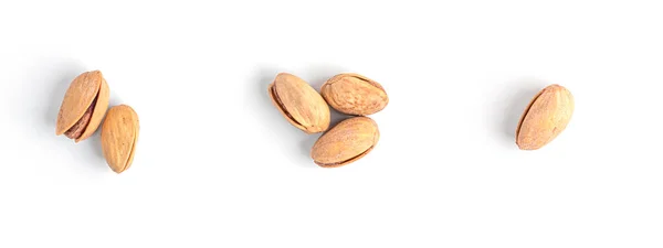 Pistachios on white background. — Stock Photo, Image