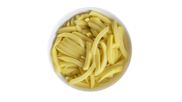 Patate tagliate isolate su fondo bianco. — Foto Stock