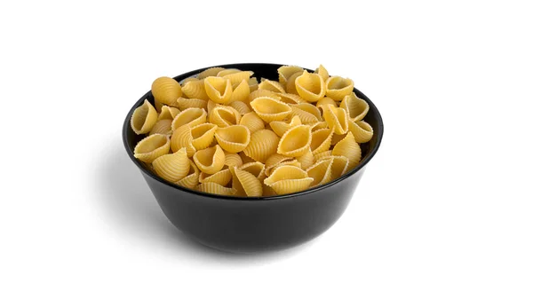 Conchiglie amañar pasta aislada sobre fondo blanco. — Foto de Stock