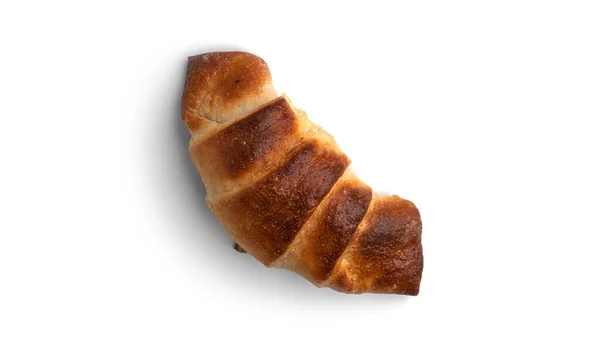 Croissant buatan sendiri diisolasi pada latar belakang putih. — Stok Foto
