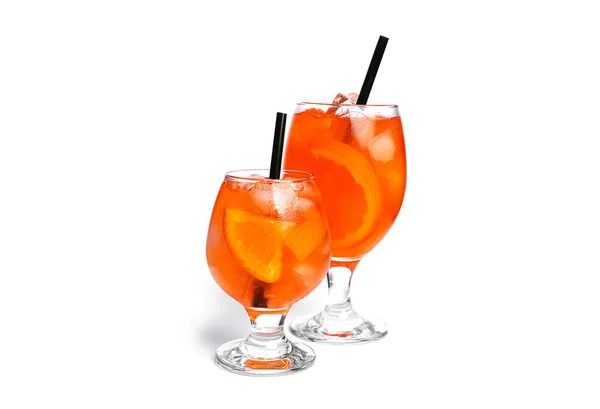 Orange cocktails isolated on a white background. — Stock Photo, Image