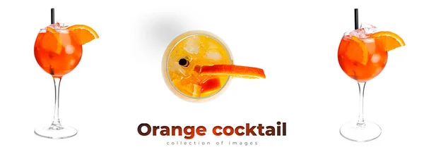 Orange cocktail isolerad på en vit bakgrund. — Stockfoto