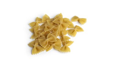 Farfalle beyaz arka planda izole edildi.