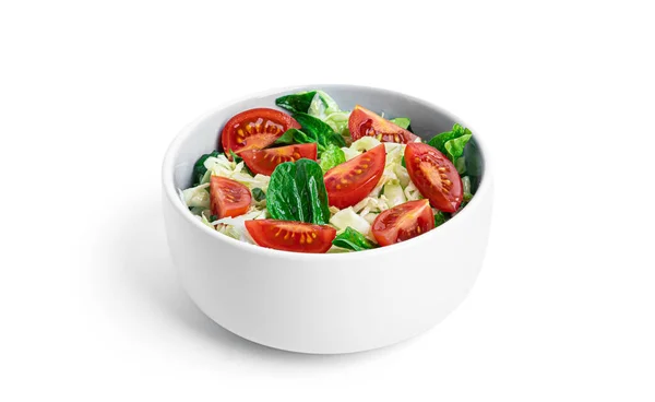 Beyaz arka planda izole edilmiş sebze salatası.. — Stok fotoğraf