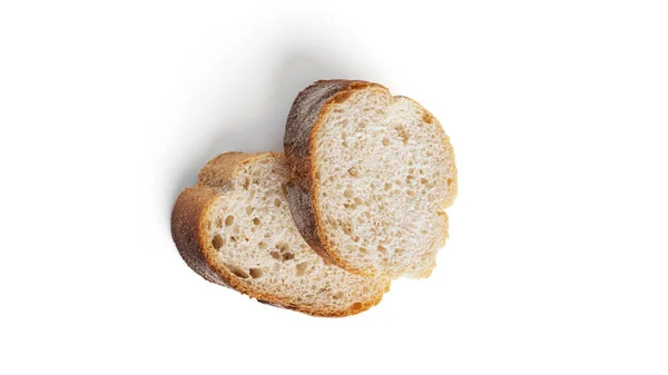 白色背景的法式面包. — 图库照片