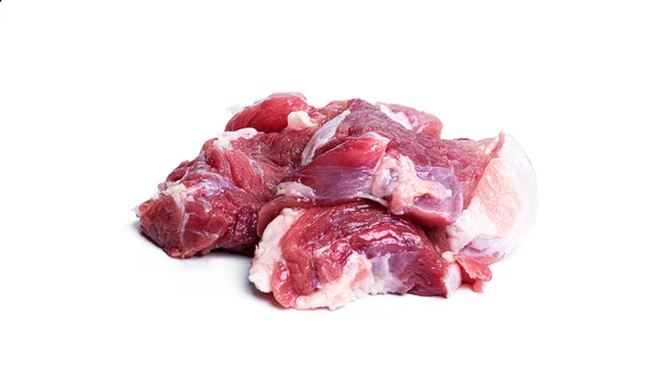 Cijfers van rauw varkensvlees geïsoleerd op een witte achtergrond. — Stockfoto