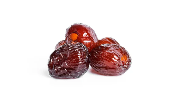Pitted dates isolated on a white background. — Stock Photo, Image