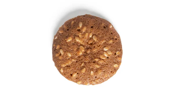 Печиво з кунжутом ізольоване на білому тлі . — стокове фото