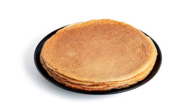 Beyaz arkaplanda izole edilmiş krepler. 