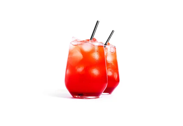 Red cocktail isolated on a white background. — Stock Photo, Image