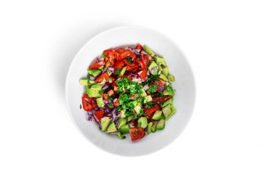 Avokado Salsa Salatası geçmişi. Keto diyeti.