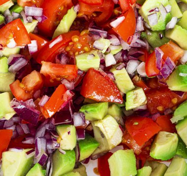 Avokado Salsa Salatası geçmişi. Keto diyeti.