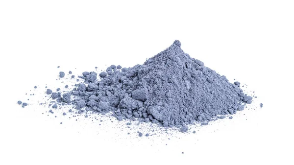 Blå matcha pulveriserat te isolerad på vit bakgrund. — Stockfoto