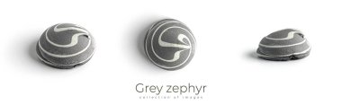 Gri zephyr beyaz arka planda izole edildi.
