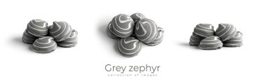 Gri zephyr beyaz arka planda izole edildi.