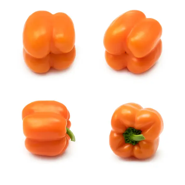 Orange bell pepper på en vit bakgrund. — Stockfoto